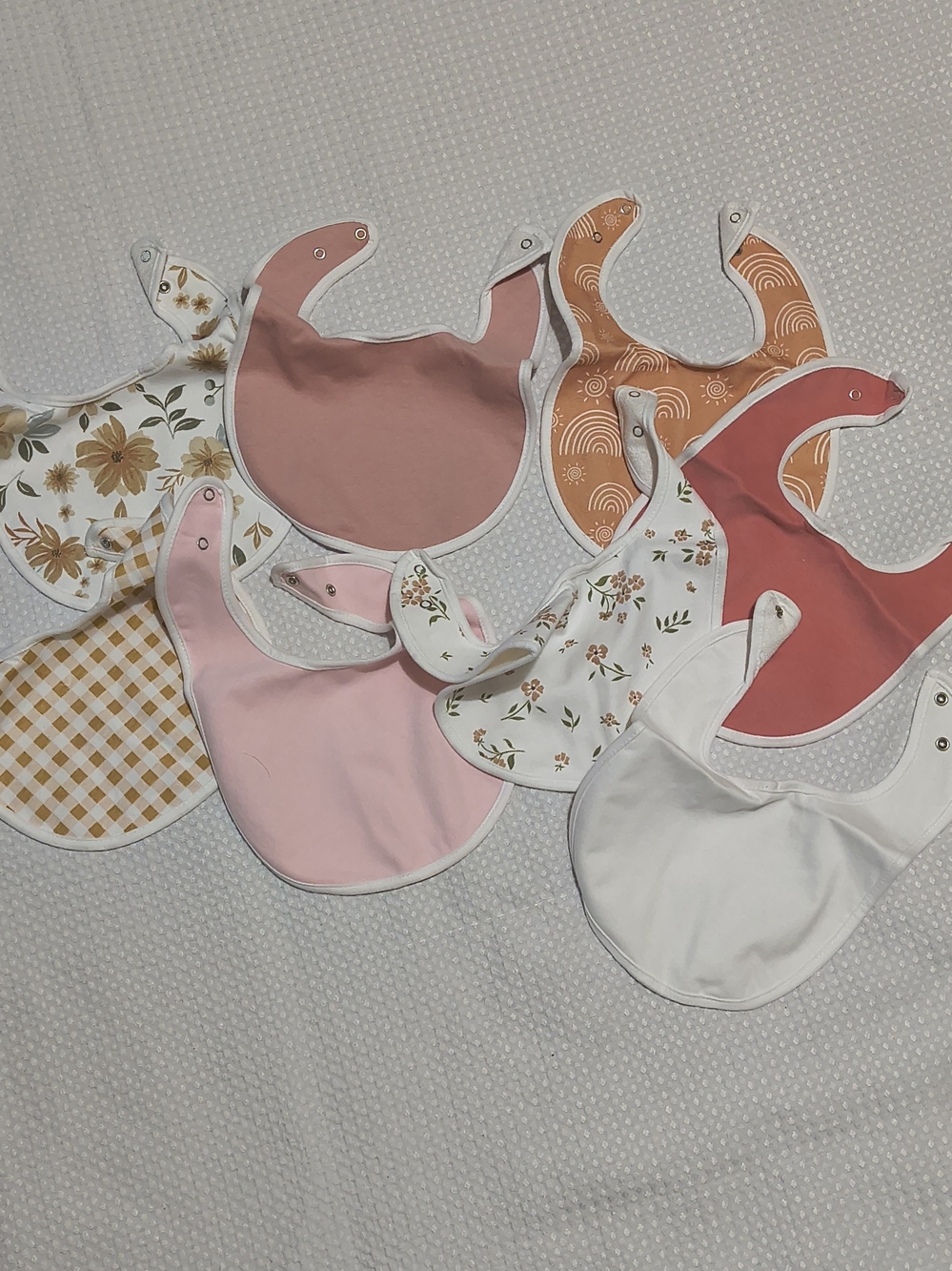 Neutral Floral & Pink Baby Bib Set - Multipack for Kids Accessories